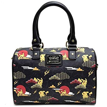 Loungefly X Pokemon PIKACHU CLOUDS Duffle Bag in Black/Multi