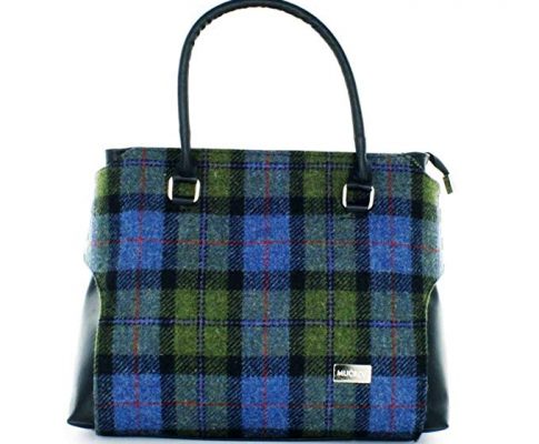 Ladies luxury Plaid Handbag – Blue & Green Review