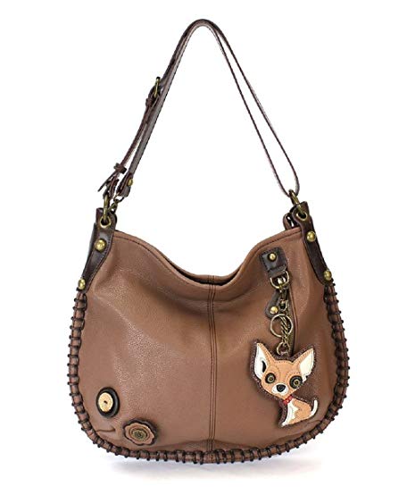 Chala Charming Hobo Crossbody Bag Chihuahua Brown