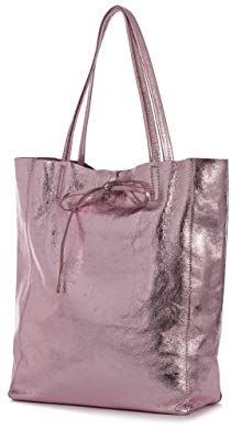 LiaTalia Genuine Italian Soft Leather Leightweight Large Hobo Tote Shopper Shoulder Handbag - Astrid