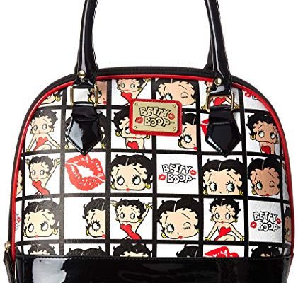 Loungefly Betty Boop Face Kisses Aop Mini Patent Qui Top Handle Bag Review