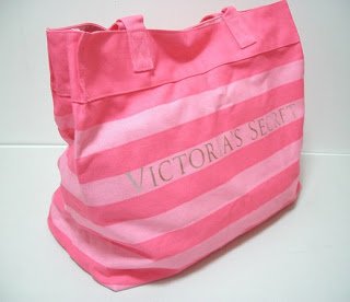 Victoria’s Secret Extra Large Pink Stripe Magnetic Closure Canvas Shopper Tote Bag Review