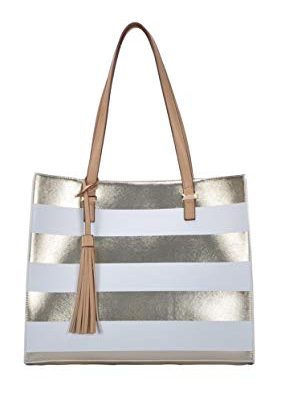 Madison West Arianna Tote Handbag: White/Gold – White/Rose Gold BGW-8560 Review