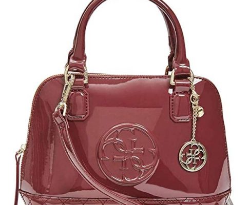 Guess Shine Patent Dome Satchel, Wine Review