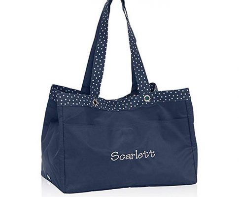 Thirty One Soft Utility Tote in Navy Dancing Dot – No Monogram – 4942 Review