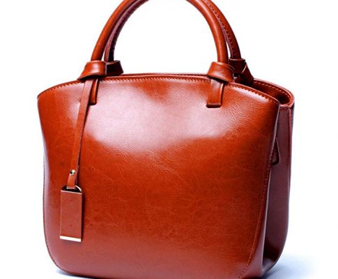 Mn&Sue Classical Simple Style Genuine Leather Women Top Handle Satchel Bucket Handbag Retro Dome Shell Bag Review