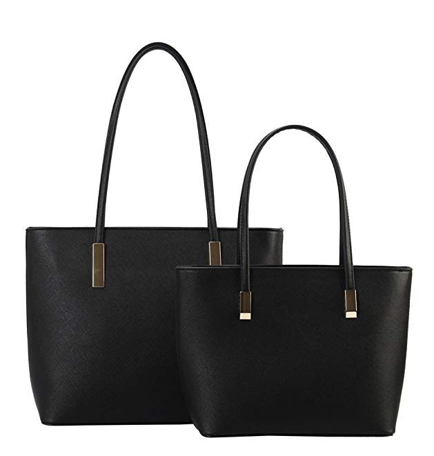 2Pcs Set New Fashion Designed Handbag Women's Leather Top Handle Hobo Tote Purse Should Bag