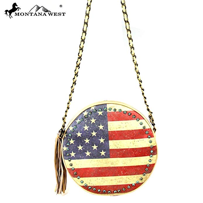 Montana West American Pride Round Shaped Shoulder Bag