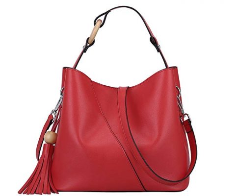 On Sale – S-ZONE Women’s Small Genuine Leather Top-handle Bag Shoulder Bag Tassel Ladies Purse Review