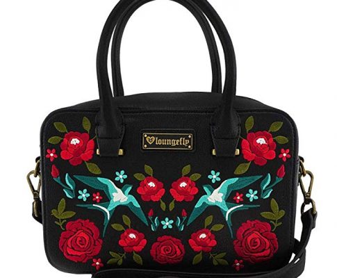 Loungefly Embroidered Sparrow and Roses Tattoo Design Vegan Crossbody Bag Purse Review