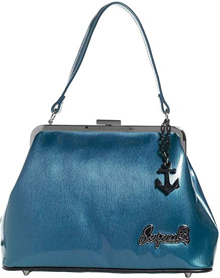 Sourpuss Brand - Blue Betsy Purse with Black Anchor Charm ...