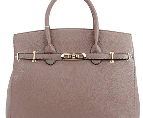 Designer Inspired “Hermes Birkin Looking” Turn Lock Solid Color Structured Tote Handbag Review