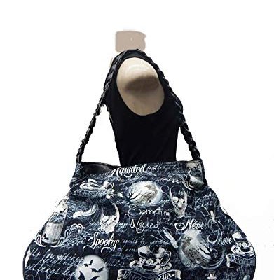 USA HANDMADE FASHION Large Doctor Bag “SPOOKY SKULLS” Pattern Handbag With Braided Strap Handle, NEW, LDRB 1050 Review