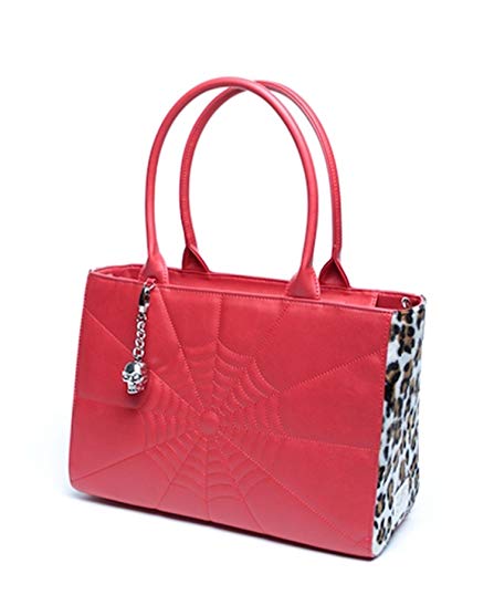 Elvira Lucky Me Tote Red Matte with Leopard