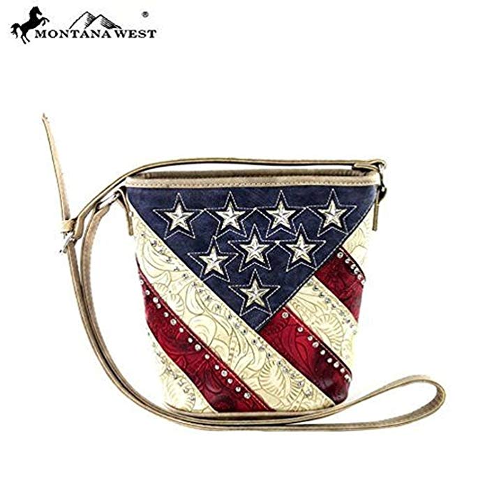 Montana West American Pride Bucket Shaped Cross Body Bag