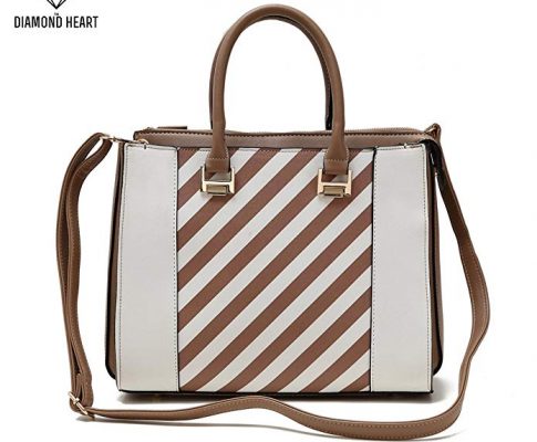 Diamond Heart Stripe Top Handle Bag Review