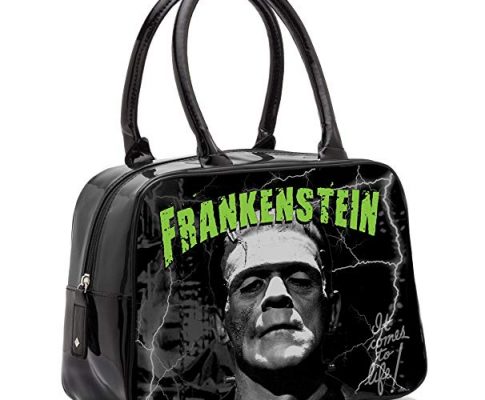 Rock Rebel Boris Karloff Classic 1931 Frankenstein Portrait Bowler Handbag Review