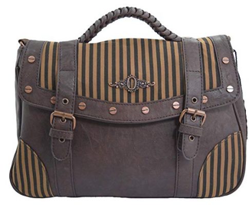 Banned Vintage Steampunk Brown Black Stripes Wild West Steampunk Handbag Review