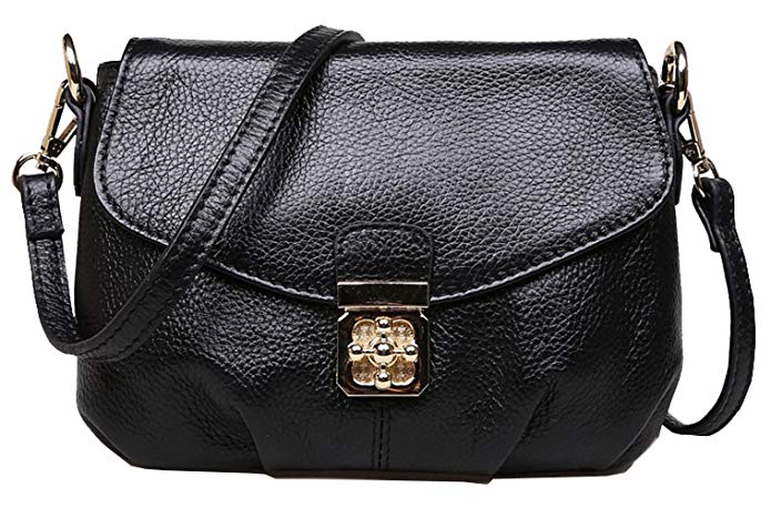 Hereby Kuer Women’s Cow Leather Shoulder Bag Cross Body Handbag satchel Purse