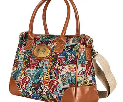 Disney Vintage Mickey Pattern Top Handle Satchel Bag With Mini Purse Pouch Review