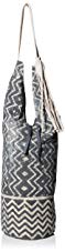 ale by Alessandra Women's Paz Block Print Cotton Tote With Suede Handle and Tassel