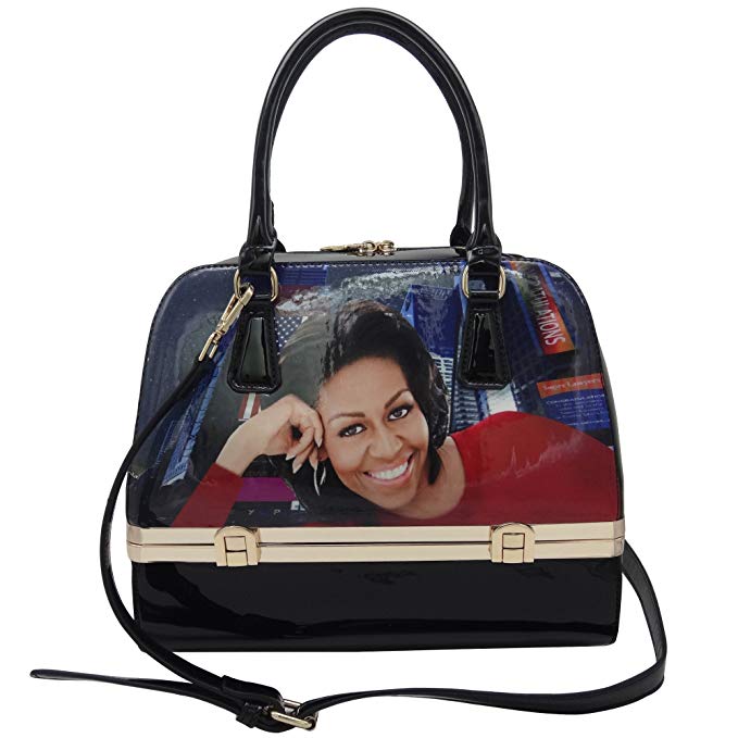 Michelle And Barack Obama White House Style Metal Opening Satchel