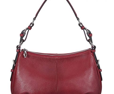 S-ZONE Womens Hobo Genuine Leather Shoulder Bag Top-handle Handbag Ladies Purses Review