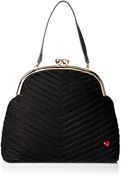 Dear Drew by Drew Barrymore Heartbreaker Velvet Top Handle Everyday Purse