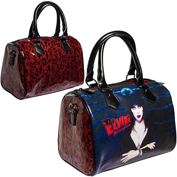 Elvira Red Glitter Purse Goth Chic Style Kreepsville Halloween Handbag