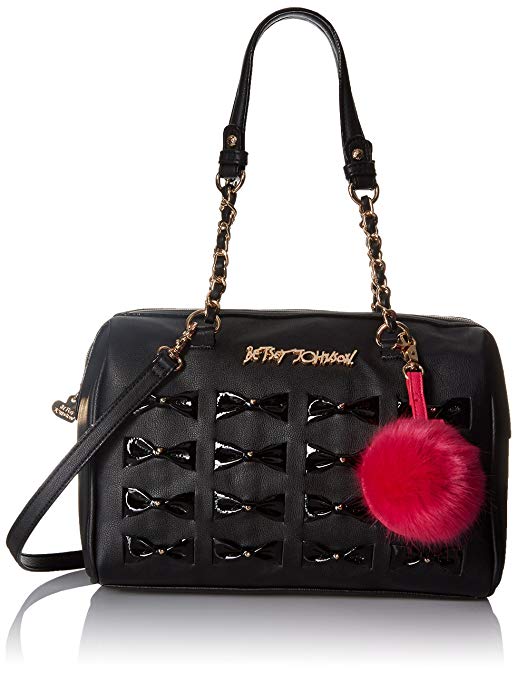 Betsey Johnson Woven Bows Satchel Bag