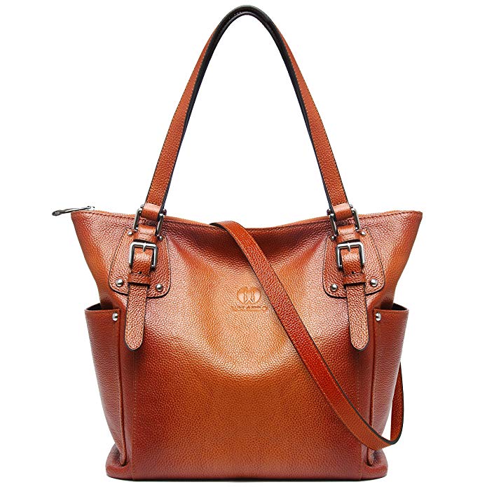 YOLANDO Genuine Leather Tote Bag For Women With Extra Should Straps YTG05