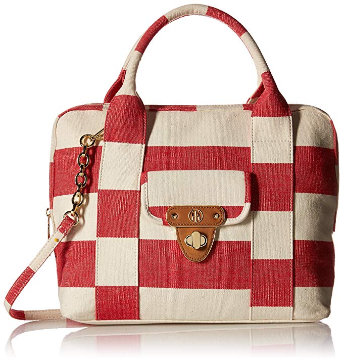 Tommy Hilfiger Rugby Stripe Satchel Bag